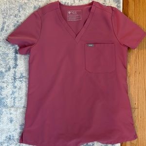 Pink breast cancer awareness figs scrubs.